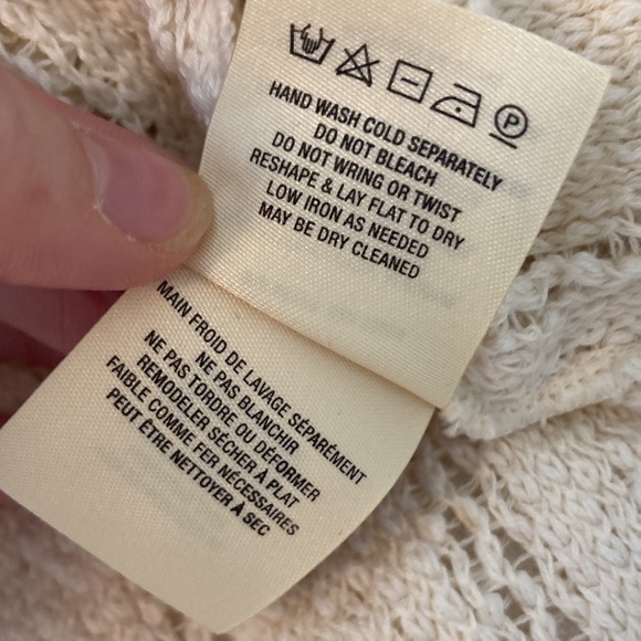 SHIRT Anthropology knitted and knotted white knitted boho tank top - Picture 5 of 12